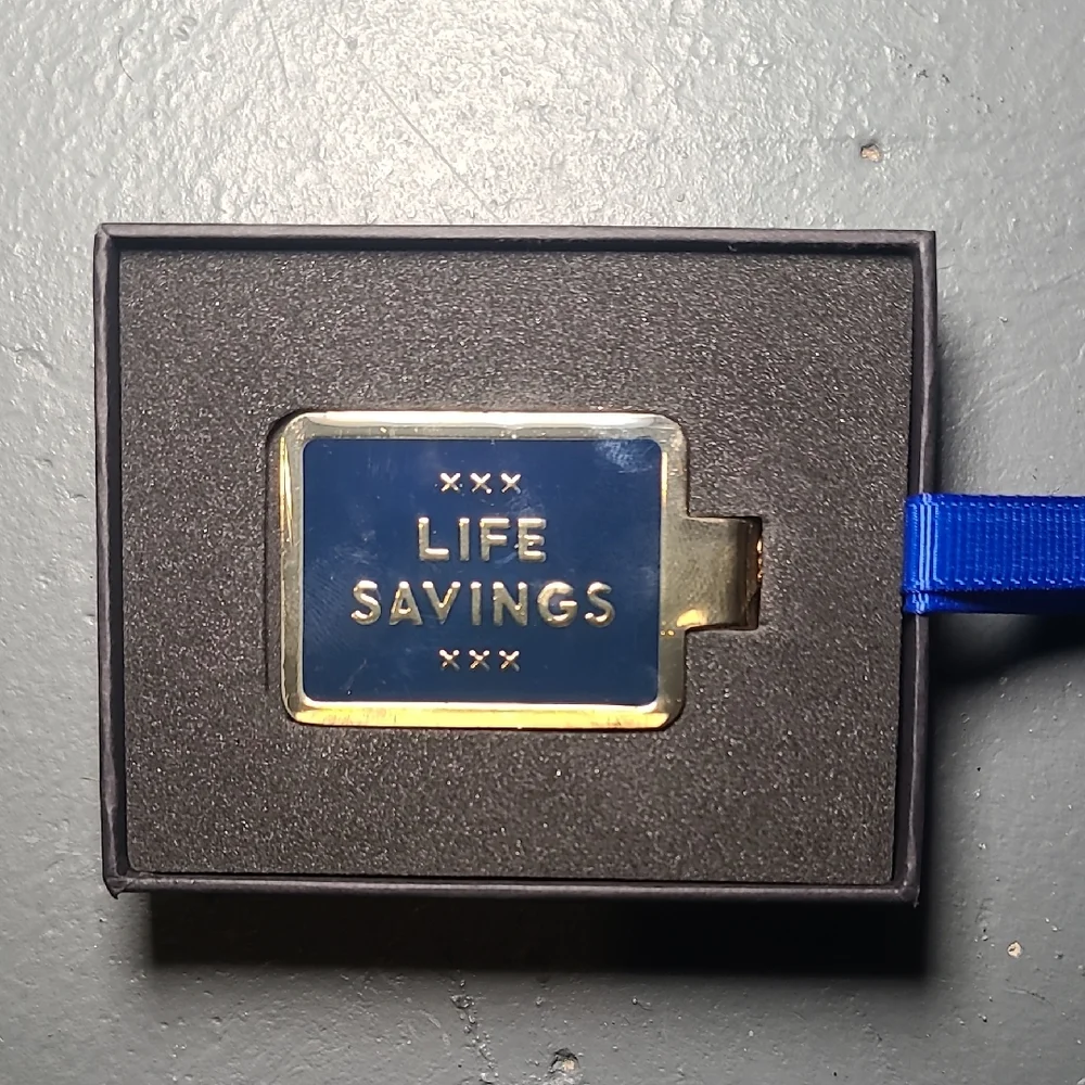 Gold and Blue Money Clip